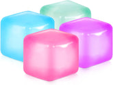 Squishy Fidget Toys Stress Cube, 4 Pack Solid Ice Cube High Density Malt Sugar Filled, Sensory Anxiety Relief Item for Kids Adults, Quiet Fidgets for Classroom, Calming Toys for ADHD