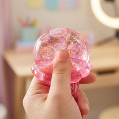 Jellyfish-Shaped Squeeze Toy, Slow-Rebound Stress-Relieving Ball, Soft and Elastic Sensory Stress-Relieving Toy. Squeezing Toys can Effectively Relieve Anxiety and Stress ((Blue))