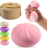 Dumpling Squishy Mystery Box, Mystery Dumpling Squishy Squeeze Stress Balls for Kids & Adults, Sensory Fidget Toys for Anxiety Relief, Crazy Fun Dumplings Ideal Gift for Boys,Girls,Teens(Pink)
