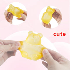 5PCS Gummy Bear Stress Toys |Sugar Filled Bear Squishy Toys|Gel Ultra Squishies High Density Squeeze Balls |Classroom Prize Party Favors Toys Tall 3.5 Inches Colors May Vary