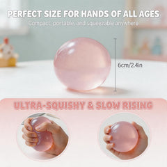 2PCS Coconut Oil Squishy Stress Ball,Handmade Slow Rising Squishy,Non-Sticky Sensory Fidget for Stress Relief Easy to Clean,Improving Focus.