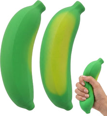 2 PCS Banana Squishy Set, Temperature-Sensitive Color Changes from Green to Yellow,Squishy Banana with Thermo-Responsive Surface for Desk Display and Everyday Handling