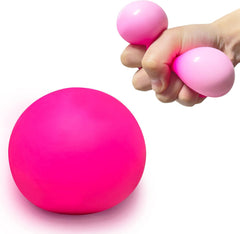 Squishy Dough Stress Ball for Kids (1 Pack) Squish Fidget Toys for Adults, Stretchy and Squeeze, Squishy Pink Stress Relief Balls, Ideal for Teens Anxiety, Autism, ADHD, Special Needs