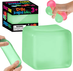 Stress Cube Squishy Fidget Toys, Slow Rising Ice Cube Sensory Stress Balls for Kids Adults Anxiety Relief Squeeze Toy for Classroom Prizes Party Favors (Light Green)