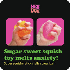 Schylling NeeDoh Gumdrop - Textured Sensory Toy with Super Solid Squish - 2.5" Tall - Colors May Vary (Pack of 1)