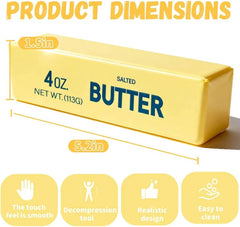 2026 Upgraded Slow Rebound Butters Squeeze Stress Balls, Easter Basket Stuffers, Soft Butters Stick Squishies Toy, Slow Rising Sensory Fidget Toy for Stress Relief & Calming