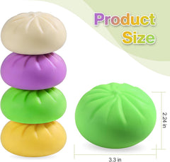 Dumpling Squishy Mystery Box, Mystery Dumpling Squishy Squeeze Stress Balls for Kids & Adults, Sensory Fidget Toys for Anxiety Relief, Crazy Fun Dumplings Ideal Gift for Boys,Girls,Teens(Pink)