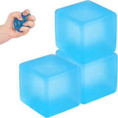 Ice Cube Stress Ball, 2026 New Squishy Stress Ice Cube Fidget Toys, Stress Relief Toys Squeeze Toys for Adults(3PCS-Blue)
