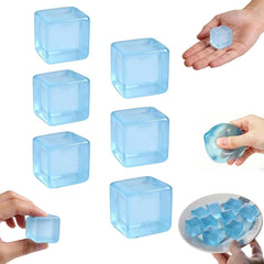 6 Pack Stress Cube, Slow Rising Ice Cube Stress Balls, Sensory Fidget Toy for Anxiety Relief, Square Shape Squishy Balls, Nice Cube Squishy for Party Favors