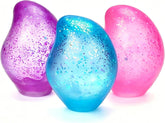 Fidget Toys Squishy Drop: 3 Pack Sensory Squeeze Toy with Glitter, High Density Super Solid Malt Sugar Filled, Stress Anxiety Relief Item for Kids Adults, Quiet Fidget Ice Drop