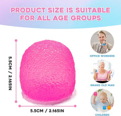 Stress Balls-Gumdrop Squishy Stress for Kids and Adults, Super Solid Squeeze Ball, Sensory for Stress Relief, Birthday, Easter Basket Stuffers and Party Favors(Pink)