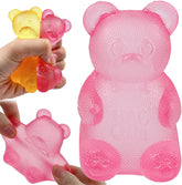Pink Stretch Filled Squeeze Toys for Sensory Play,Maltose Bear & Sugar Ball Designs, Squishies Anxiety Relief & Focus Toy, Sensory Fidget Toys for Adults, Kids, Slow Rising Squishy Stress Balls
