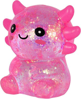 Axolotl Squishy Stress Toy – Cute Sitting Axolotl Fidget Toy Soft Squeeze Sensory Toy for Kids & Adults, Anxiety Relief Desk Toy, Party Favor (Pink)