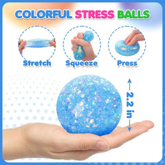 6 Set Squishy Sensory Stress Squeezing Balls forAdults: Best Calming Tool to Relieve Anxiety, Vent Mood and Improve Focus, Easter Basket Stuffers for Kids, Goodie Bag Stuffers