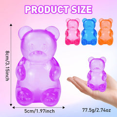 Gummy Bear Squishy, Stress Bear Taba Squishy, Taba Squishy Toys for Kids, Stress Balls Valentines Day Gifts Birthday Gifts Party Favors-Purple