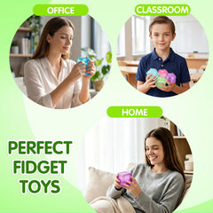 4 Pcs Stress Cube Glow in The Dark, Slow Rising Squishy Fidget Toys for Adults Teens Boys Girls Anxiety Relief Squeeze Stress Balls Sensory Toys for Kids with Autism Party Favors Gifts