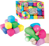 ORB 24 Pack Easy Sqweezy Squishy Stress Cubes - Colorful Squishy Cubes - Squeeze and Squish Stress Balls, Fidgets for Anxiety, Stress Relief - Classroom Rewards, Party Favors for Kids, Teens, Adults