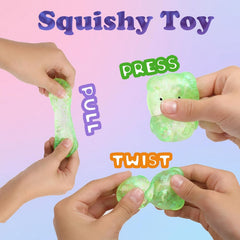 12pcs Glitter Bear Stress Balls,Slow Rising Squishy Toys for Kids Boys Girls Stress Relief,Classroom Prizes,Party Favors