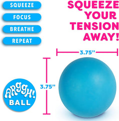 Power Your Fun Arggh Large Stress Ball for Adults and Kids - 3.75 Inch Tension Relief Ball Fidget Toy, Color-Changing Stress Relief Hand Squeeze Sensory Balls Big Squishy Toys for Kids (Blue/Green)