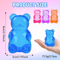 Gummy Bear Squishy, Stress Bear Taba Squishy, Taba Squishy Toys for Kids, Stress Balls Valentines Day Gifts Birthday Gifts Party Favors-Blue