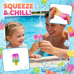 Ice Cream Squishy Toy, Summer Sensory Stress Relief Squeeze Squishy, Popsicle Squishy for Easter Basket Stuffers, Party Favors, Anxiety Relief Everyone, Birthday Gift