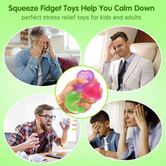 4 Pcs Stress Cube Glow in The Dark, Slow Rising Squishy Fidget Toys for Adults Teens Boys Girls Anxiety Relief Squeeze Stress Balls Sensory Toys for Kids with Autism Party Favors Gifts
