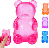 Gummy Bear Squishy, Stress Bear Taba Squishy, Taba Squishy Toys for Kids, Stress Balls Valentines Day Gifts Birthday Gifts Party Favors-Rosy