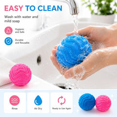 Fuzz Ball Squishy Stress Ball,Soft Fidget Squishy Fuzz Squeeze Ball for Adults,Anxiety Stress Relief Toys,Party Favors Gift for Adults (Pink Ball)