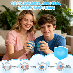 Ice Cube Stress Ball, 2026 New Squishy Stress Ice Cube Fidget Toys, Stress Relief Toys Squeeze Toys for Adults(3PCS-Blue)