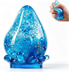 Water Drop Squeeze Squishies, Dream Squishy Drop Squishy Stress Ball,Drop Gifts for Anxiety Relief Office Easter Birthday (Blue)