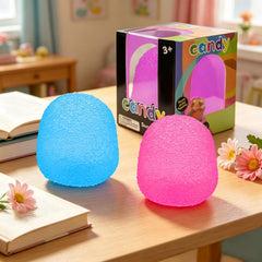 Squishies Squeeze Toys, Textured Stress Balls Gumdrop Fidget Toys for Kids and Adults, Sensory Toys Squeeze Balls for Stress Relief, Birthday Gift, Easter Basket Stuffers Party Favors (Blue)