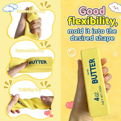 Slow Rising Squishy Butter Squeeze Toys Pack Sensory Stress Relief Squishies Soft & Stretchy Fidget Toys for Anxiety Relief Party Favors Squishy Butter (1pc)