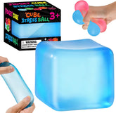 Stress Cube Squishy Fidget Toys, Slow Rising Ice Cube Sensory Stress Balls for Kids Adults Anxiety Relief Squeeze Toy for Classroom Prizes Party Favors (Blue)