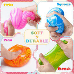 Stress Balls 2" Stress Cube Squishy Fidget Toys for Anxiety Stress Relief, Squeeze Toys Sensory squishies for Classroom Prizes, Slow Rising fidgets Toy Gift for Adults Kids, 4 Packs