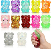 12pcs Glitter Bear Stress Balls,Slow Rising Squishy Toys for Kids Boys Girls Stress Relief,Classroom Prizes,Party Favors