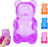 Gummy Bear Squishy, Stress Bear Taba Squishy, Taba Squishy Toys for Kids, Stress Balls Valentines Day Gifts Birthday Gifts Party Favors-Purple