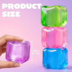 JOYIN 4 Pack Stress Cube, 2'' High Density Cube Fidget Toy, Stress Relief with Slow Rising Sensory Squishy Toys for Kids Adults, Birthday Gifts, Party Favors, Classroom Prizes for Boys Girls