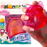 Original Squishmallowsâ„¢ SLIMYGLOOP Pink Gelli Gelsâ„¢, Slow Rising Sensory Squeeze Toy with Glitter, Gel Filled Fidget Toys
