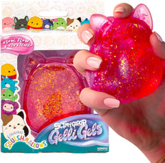 Original Squishmallows™ SLIMYGLOOP Pink Gelli Gels™, Slow Rising Sensory Squeeze Toy with Glitter, Gel Filled Fidget Toys