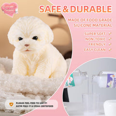 Puppy Taba Dog Squishy - Ultra Soft Silicone Dog Squishy, Handmade Stress-Relief Toys for Kids & Adults, Non-Toxic Squeeze Toys for Relaxation & Sensory Play