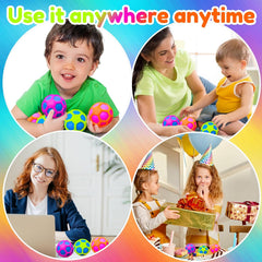 3PC Stress Balls for Adults and Kids,Squishy Squeeze Stress Fidget Balls with Replaceable Cover,Calming Fidgets for Adults,Ideal for Party Easter Basket Stuffers