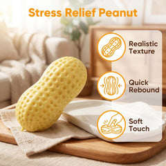 Peanut Squishies, Peanut Shaped Squish Balls,Squeeze Dough Ball ,Soft Stress Relief Sensory Fidget Toys,Soft Stress Relief Sensory Fidget Toys for Adults Anxiety Relief Hand Relax