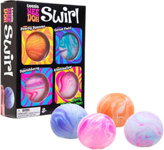 Schylling NeeDoh Teenie Swirl 4 Pack - Sensory Squeeze Toy - 1.5" in Diameter - Colors May Vary