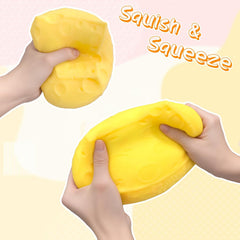 Cheese Squishy Large 3.93in Jumbo Cheese Block, Big Squishy Cheese Stress Ball, Soft Slow Rising Squeeze Toy, Giant Fidget Sensory Toy for Adults Teens Gifts