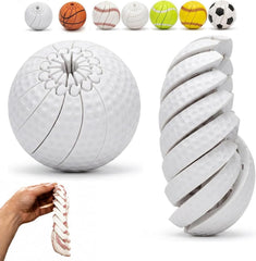 Baseball Fidget Ball Toy,3D Printed Twist and Turn Stress Relief Desk Fidget,Relieve Anxiety Handheld Fidget Sphere,Everyday Tool Focus and Calm for Teens & Adults (Golf)