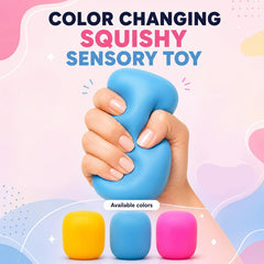 Gum Drop Squeeze Color Changing Squishy, Slow Stress Balls Fidget Sensory Toys for Adults,Gum Drop Shape (Blue)