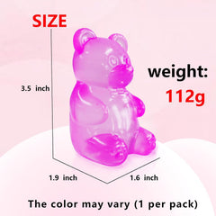 5PCS Valentines Day Gummy Bear Toys |Sugar Filled Bear Squishy Toys|Gel Ultra Squishies High Density Squeeze Balls | Valentine's Party Favors Classroom Prize Party Favors Toys Tall 3.5 Inches