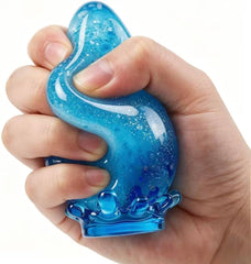 Water Drop Squeeze Squishies, Dream Squishy Drop Squishy Stress Ball,Drop Gifts for Anxiety Relief Office Easter Birthday (Blue)