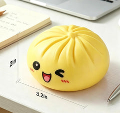 Dumpling Squishies, Fast Rebound Stress Ball Fidget Sensory Toy | Colorful Dumpling Squishy Set with Steamer, Fast Rebound Squeeze Toy, Soft Stretchy Desk Stress Relief Toy