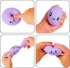 Mystery Dumpling Squeeze Toys Stress Balls Sensory Toy Soft Squeeze Decompression Dough for Adults (Pink)